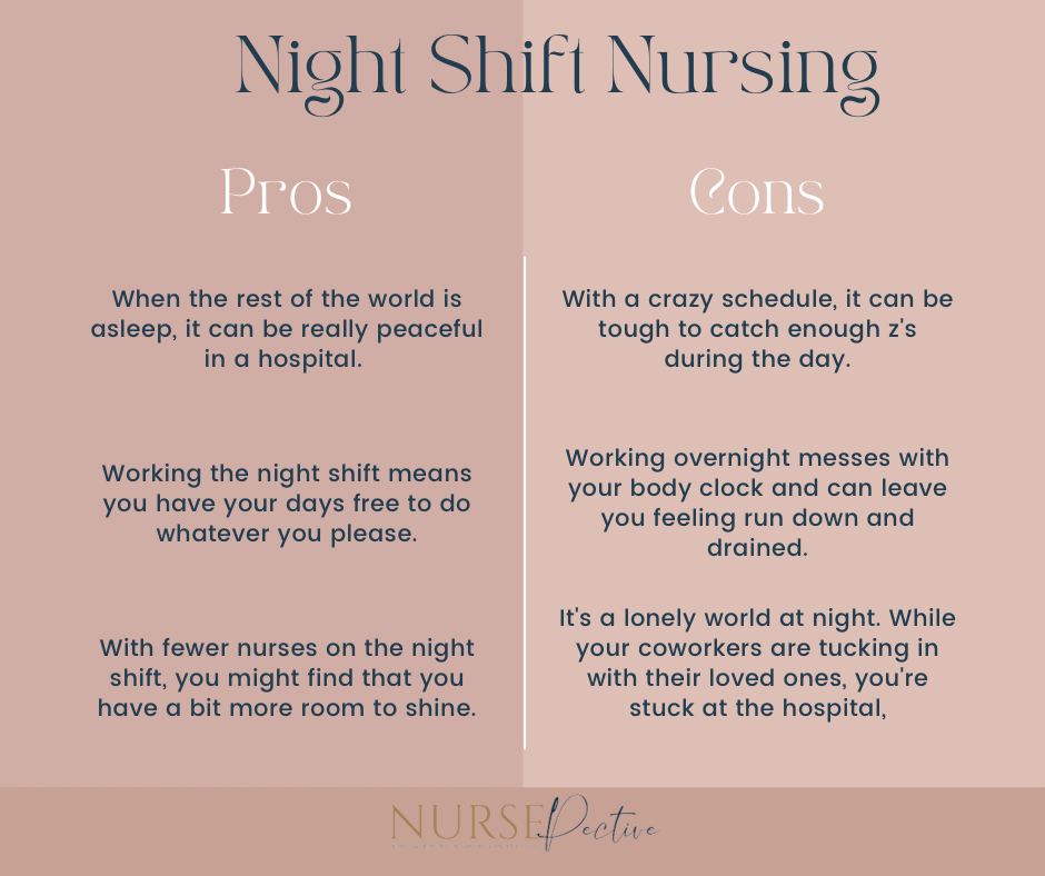 Pros and Cons of a Night Shift Nurse